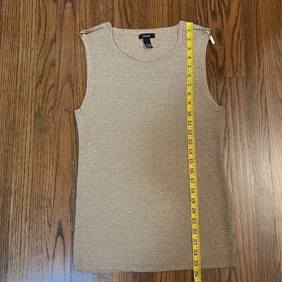 Alfani Ribbed Knit Metallic Scoop Neck Sweater Size L - Picture 10 of 12